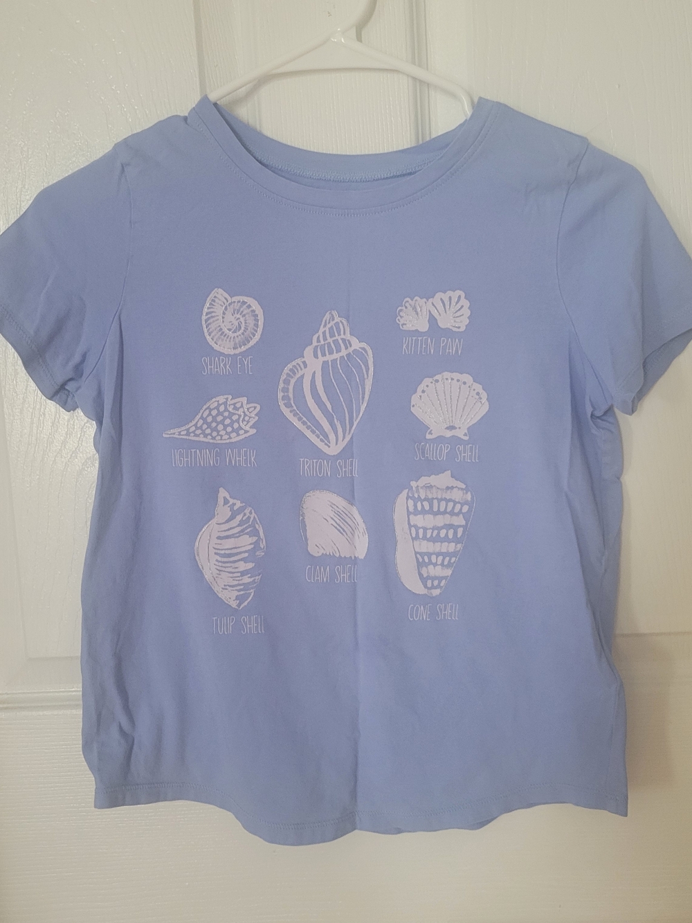 Lands' End Girls' Light Blue Shell Print Tee